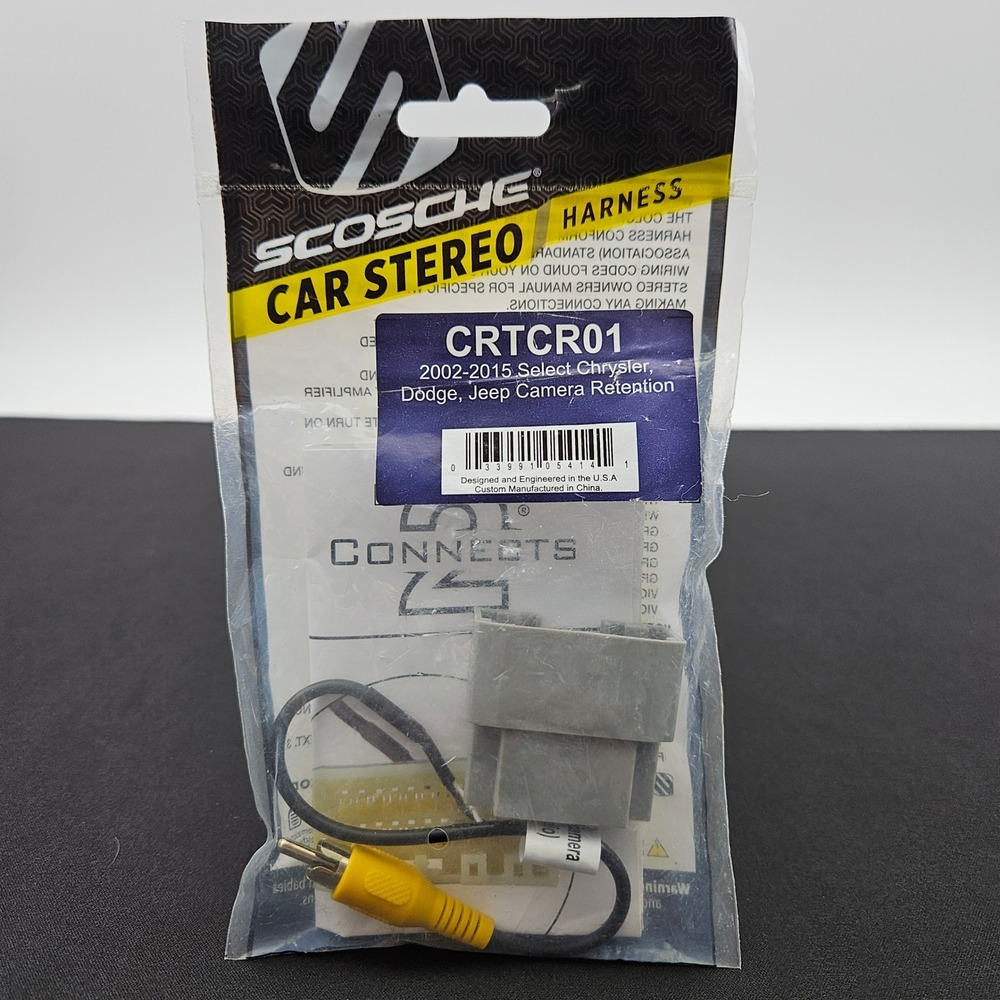 Scosche CRTCR01 Car Stereo Harness 2002-2015 Chrysler Dodge Jeep Camera Retentio